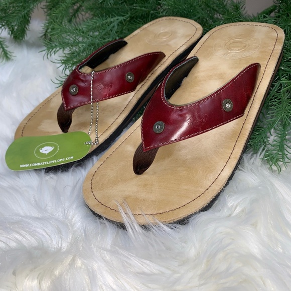 Combat Flip Flops Shoes - *NWT🤩 |•COMBAT FLIP FLOPS•| Kabul Leather Flip Flops*